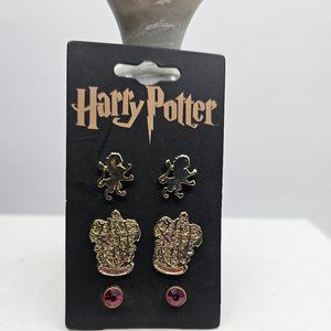 Harry Potter Earring Set of 3 Gryffinor
